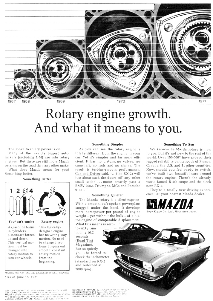 1971 Mazda R100 Rotary Coupe & RX-2 Rotary Hardtop